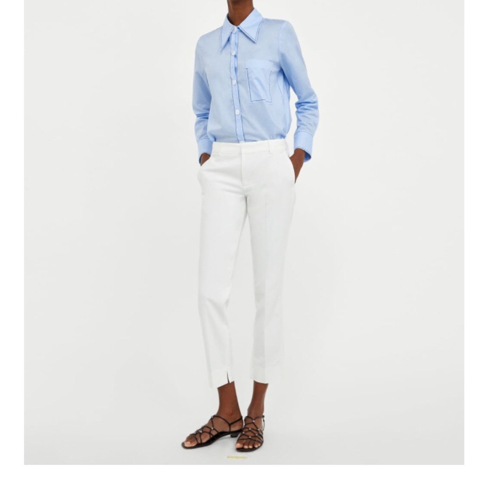 Zara White Chino Pants (New with Tags)